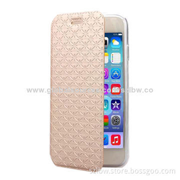 Luxury Leather Case for iPhone 6, Colorful Flip Leather Protective Case with High Quality